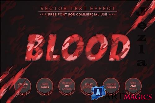Blood Paper - Editable Text Effect - 6559290