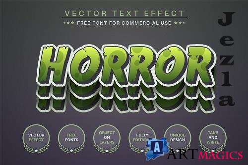 Horror Sticker Editable Text Effect - 6560297