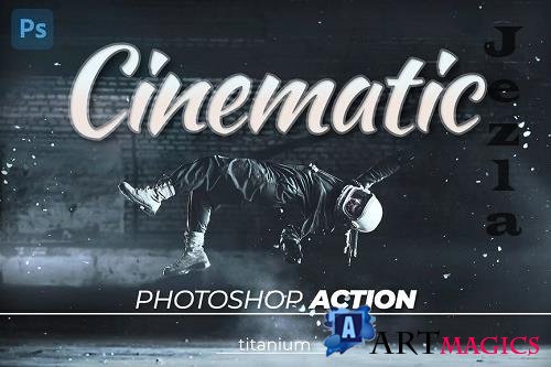 Titanium Cinematic Coloring Photoshop Action