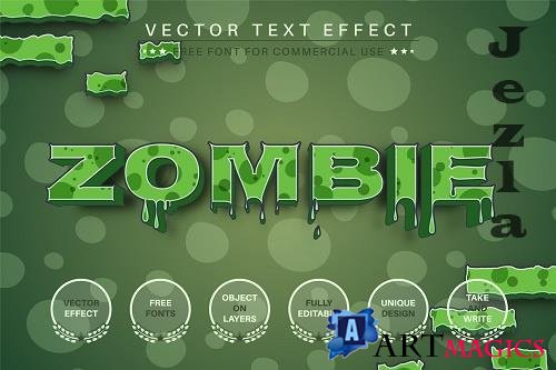 Zombie 3D - Editable Text Effect - 6569516