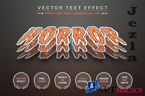 Horror Sticker Editable Text Effect - 6571310