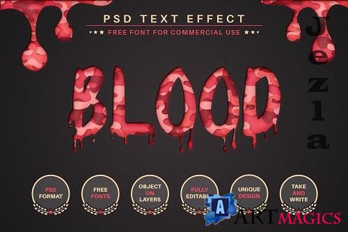 Halloween Blood - PSD Editable Text - 6580011