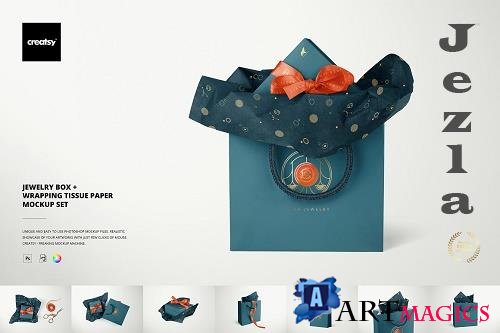 Jewelry Wrapping Tissue Paper Mockup - 2142965