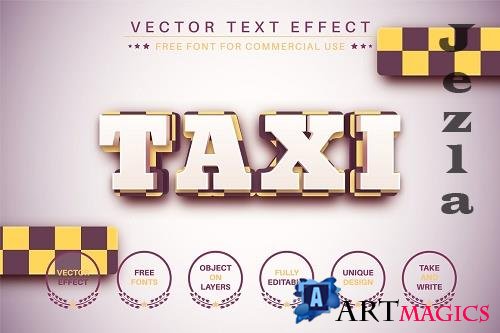 Taxi - Editable Text Effect - 6583028