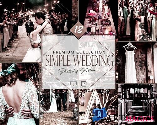 12 Simple Wedding Photoshop Action, Engagement Mobile Preset