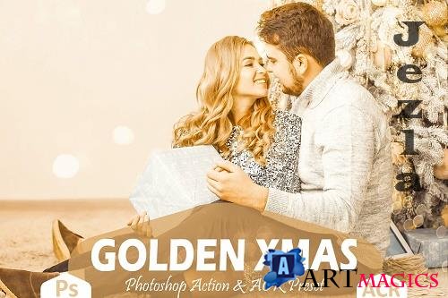 10 Golden Xmas Photoshop Actions And ACR Presets - 1630259