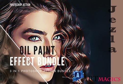 Oil Paint Effect Photoshop Action Bundle