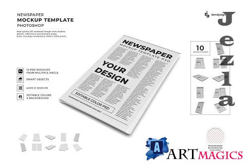 Newspaper Stationery Mockup Template Bundle - 1654218