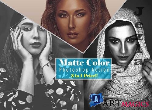 Matte Color Photoshop Action - 6602945
