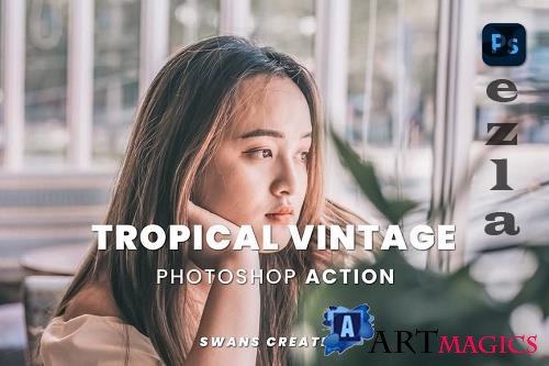 Tropical Vintage Photoshop Action