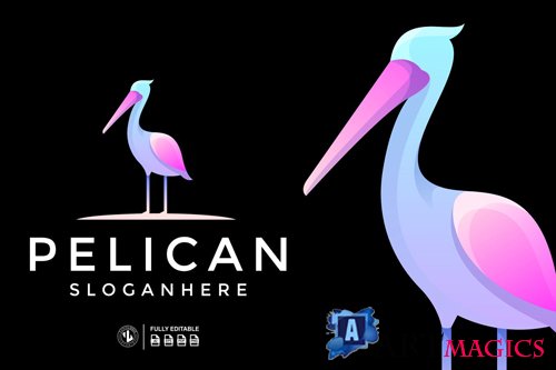Pelican Gradient Logo Templates