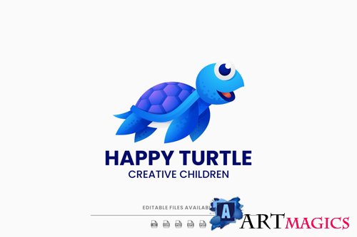 Happy Turtle Gradient Logo
