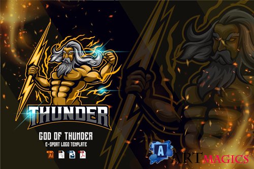 Thunder man E-sport logo
