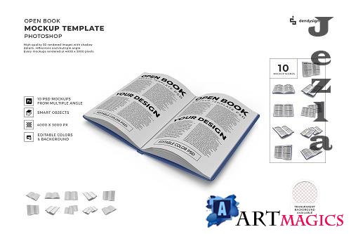 Open Book Stationery 3D Mockup Template Bundle - 1661533