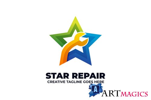 Star Repair Garage Service Logo