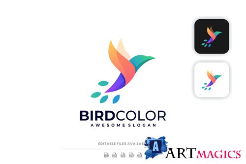 Bird Colorful Logo