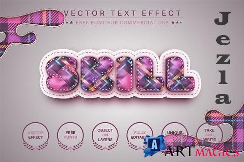 Tartan Stitch - Editable Text Effect - 6638920