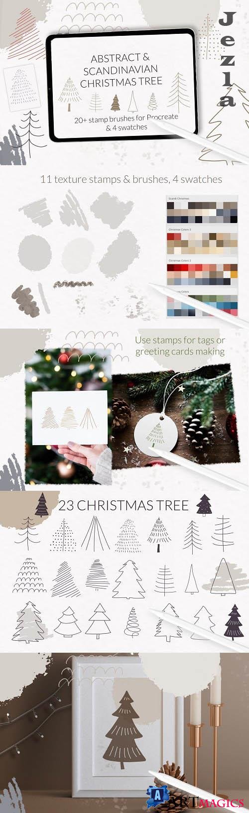 Scandinavian abstract Christmas tree - 6620627