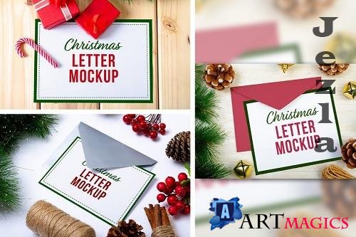 Christmas Letter Mockup Set - SNCTRQF