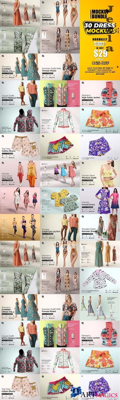 BUNDLE | 30+ Dress Mockup Collection - 6519385