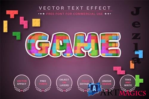 Puzzle Game - Editable Text Effect - 6585673