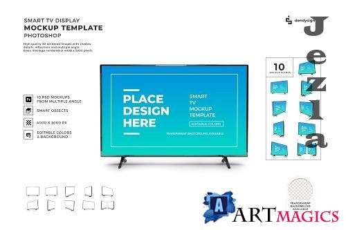 Smart TV Display Mockup Template Bundle - 1666598