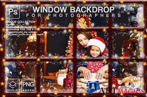 Christmas window overlay & Photoshop overlay V3 - 1668389