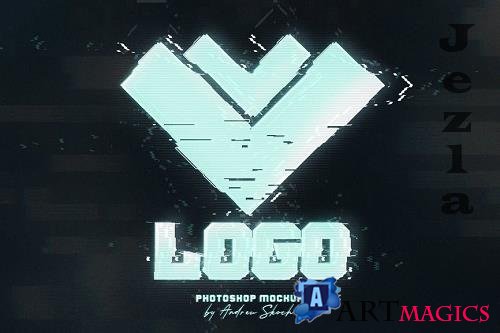 Glitch Logo Mockup