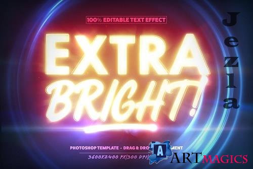 Extra Bright Text Logo Effect