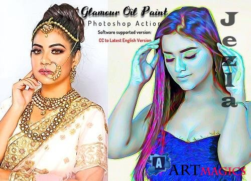 Glamour Oil Paint Photoshop Action - 6645111