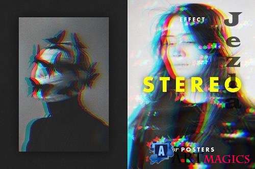 Stereo Glitch Effect for Posters