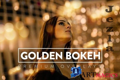 30 Golden Bokeh Overlay