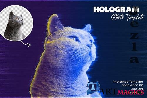 Hologram Photo Template