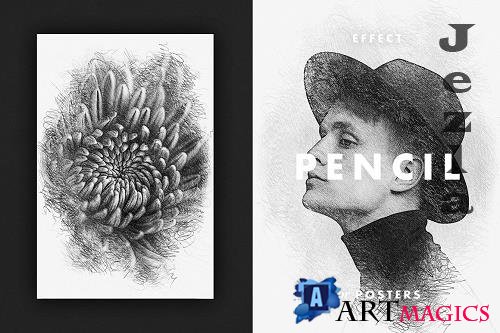 Pencil Hatches Effect for Posters - 6676836-Pencil-Hatches-Effect-for-Posters