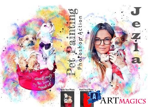 Pet Painting Photoshop Action - 6678894