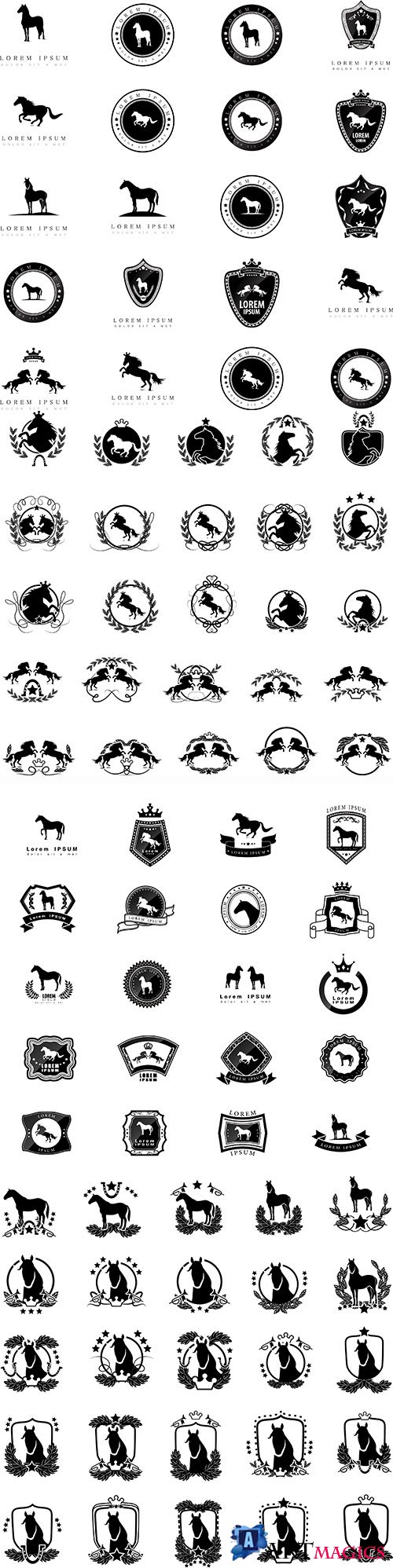 Horses - logos and emblems