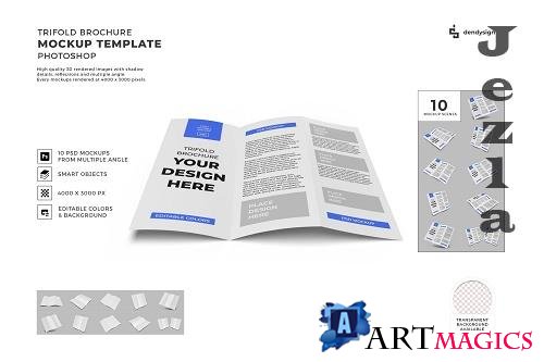 Trifold Brochure Paper Mockup Template Bundle - 1705789
