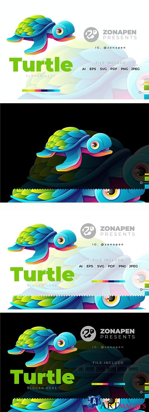 Turtle Gradient Logo