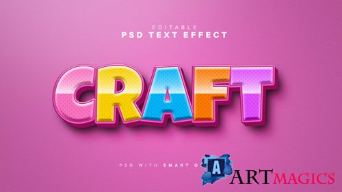 Craft Text Effect Psd