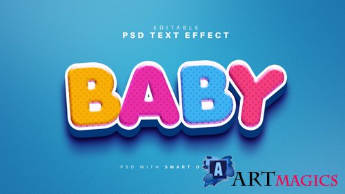 Baby Text Effect Psd