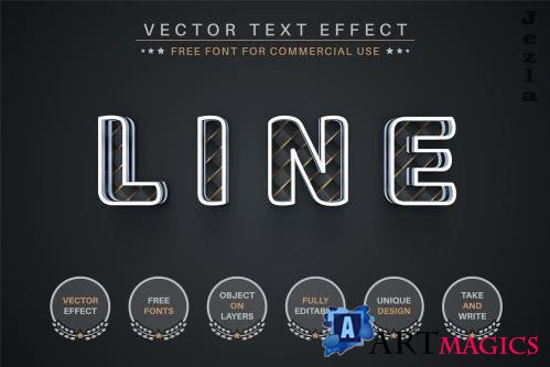 Stylish Line - Editable Text Effect - 6701267