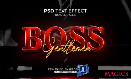 Boss gentlement text effect psd