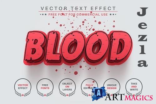 Splatter Blood Editable Text Effect - 6706145