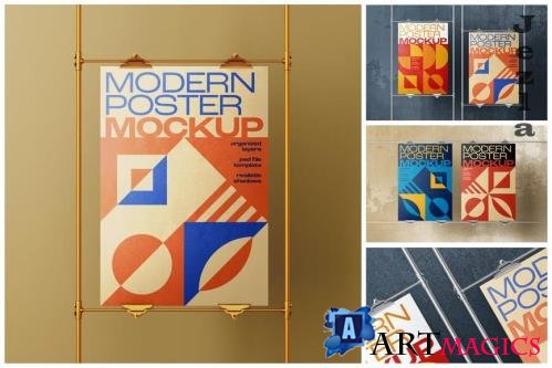 Modern Poster Mockup Set - 75LWN96