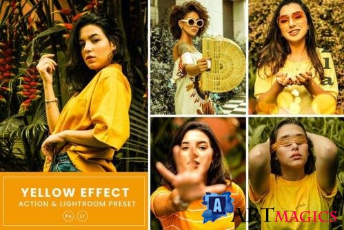 Yellow Effect Action & Lightrom Presets