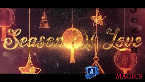 Christmas Intro With Golden Text And Magic Toys - 25328609
