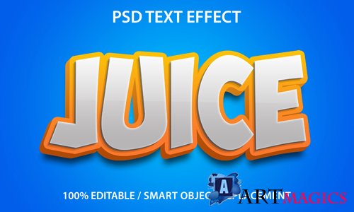 Editable text effect juice premium psd