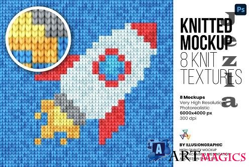 Knitted Mockup - 8 Knit Textures - 6731858