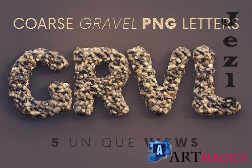 Coarse Gravel - 3D Lettering - 6724332
