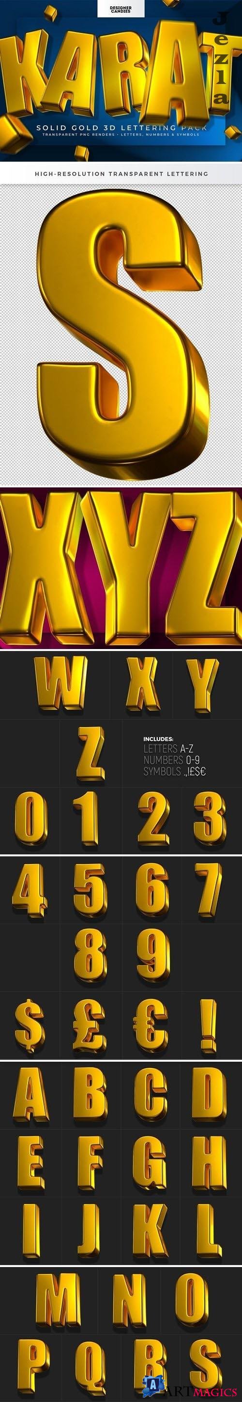 Karat - 3D Gold Lettering Pack